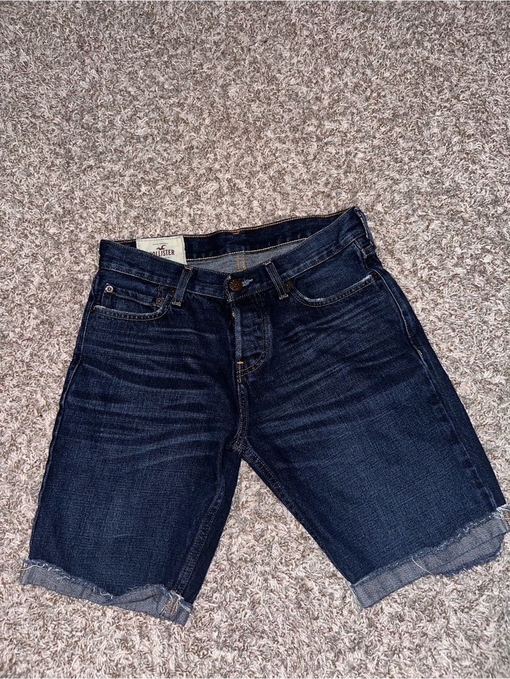 Hollister Dark Blue Denim Jean Shorts